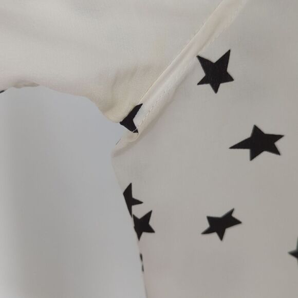 EQUIPMENT Slim Signature Star Silk Shirt White Top Small - Picture 11 of 15